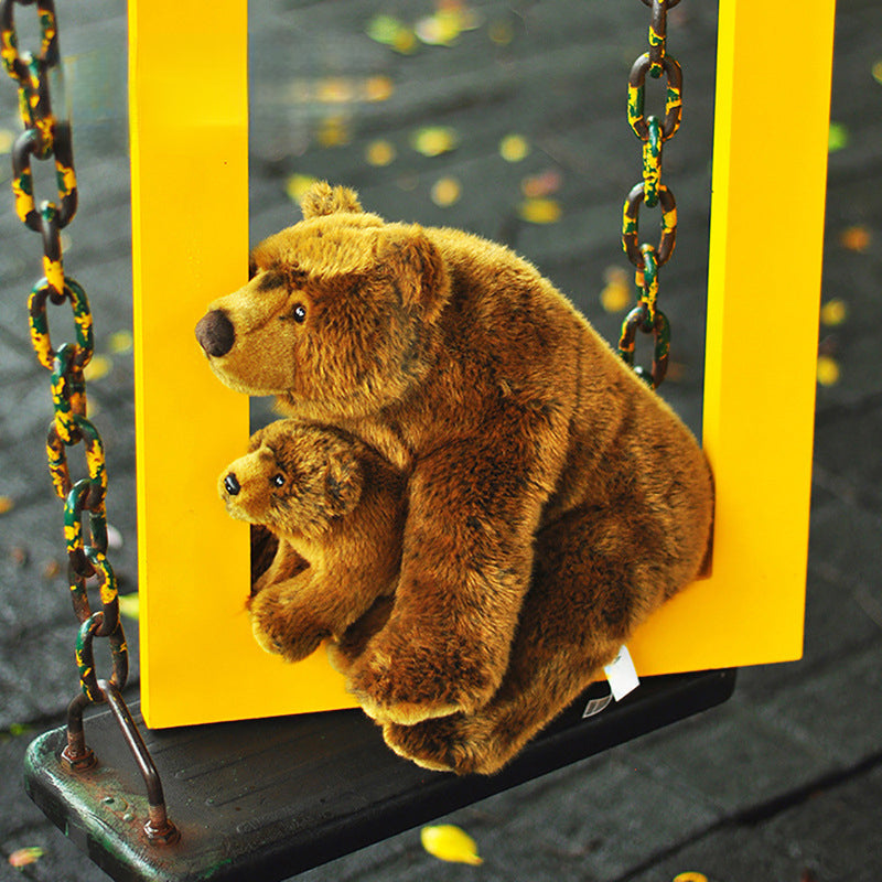 Bear Mother and Cub Plush Toy